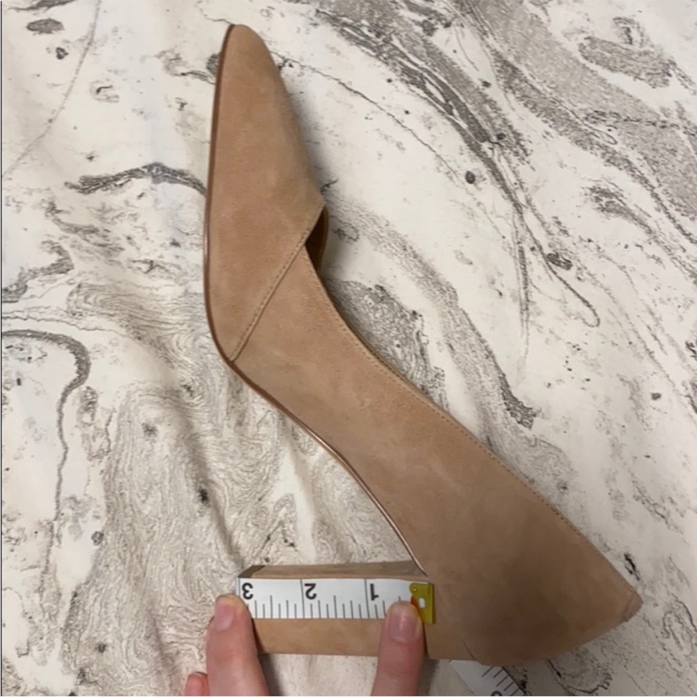Franco Sarto Tan Suede Block Heels - Picture 7 of 12